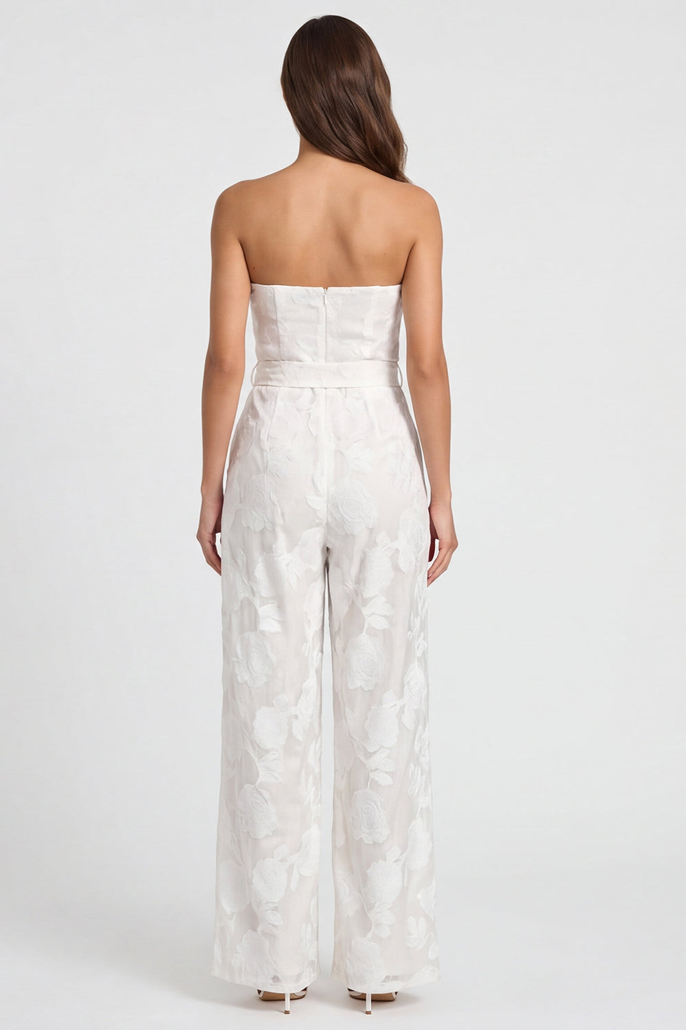 Notched Lapel 2 Piece Floral Ivory Women's Suits